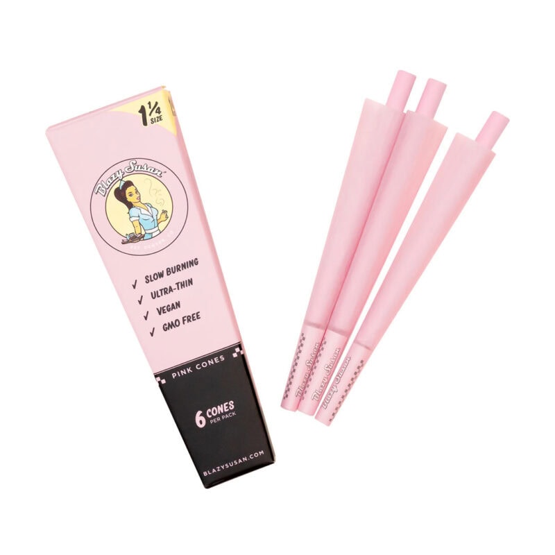 Blazy Susan 1 1/4 Size Premium Pink Cones 6 Pack