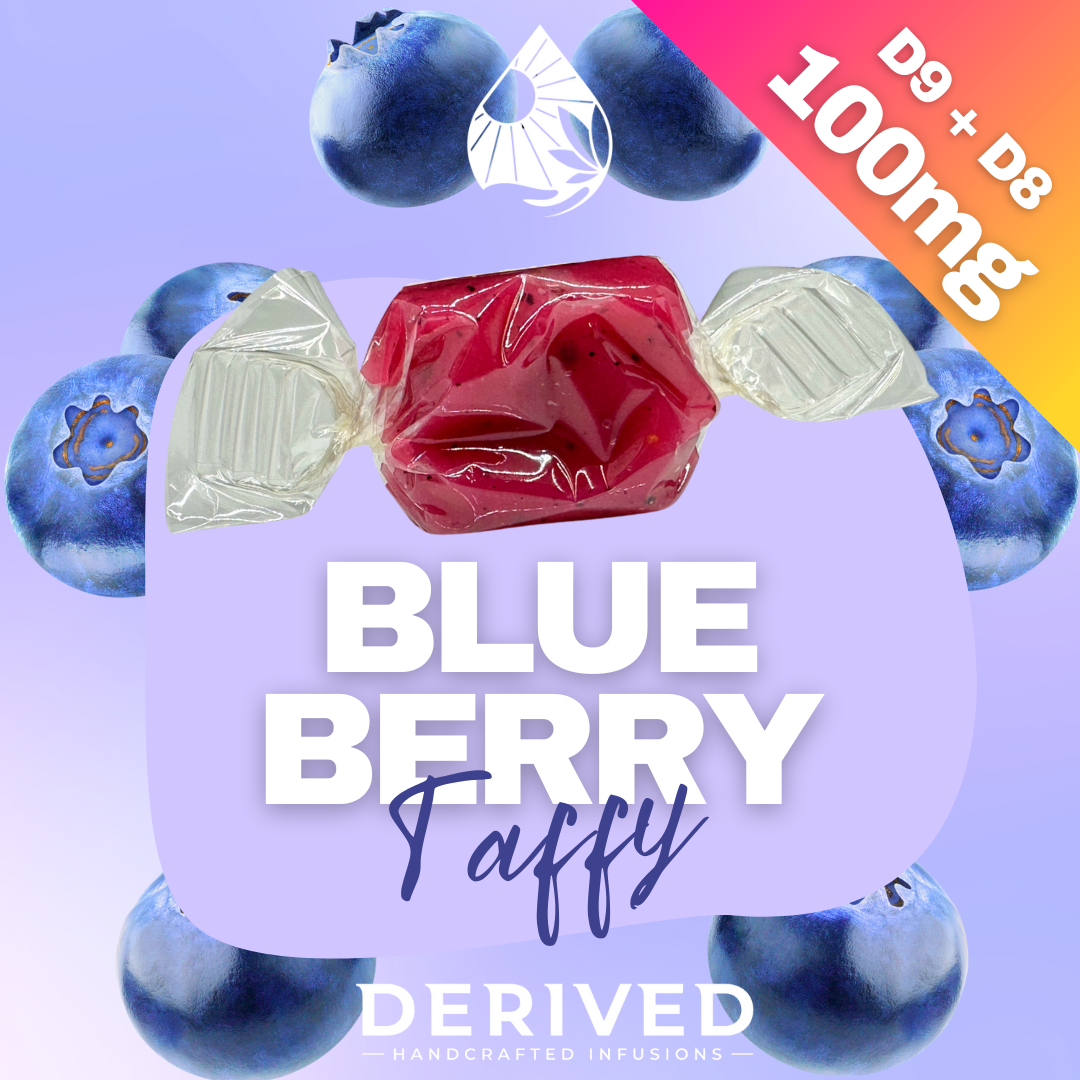 Derived Taffy THC 100mg THC Blueberry