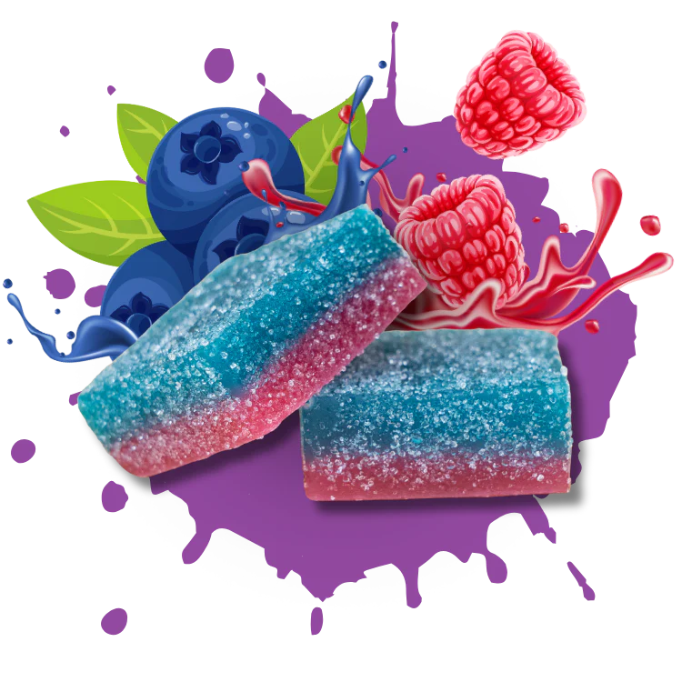 Ocho Extracts x Trip Drip x Sugar Double Stacked Bitez | (2ct) 2000mg - Blue Razz