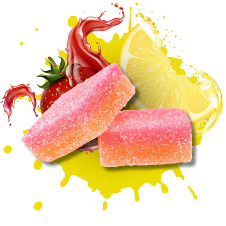 Ocho Extracts Double Stacked Bitez 2000mg THC Gummies, 2 pack Strawberry Lemonade