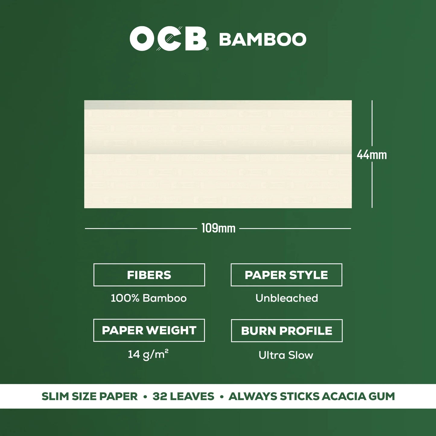 OCB Bamboo Slim Rolling Papers