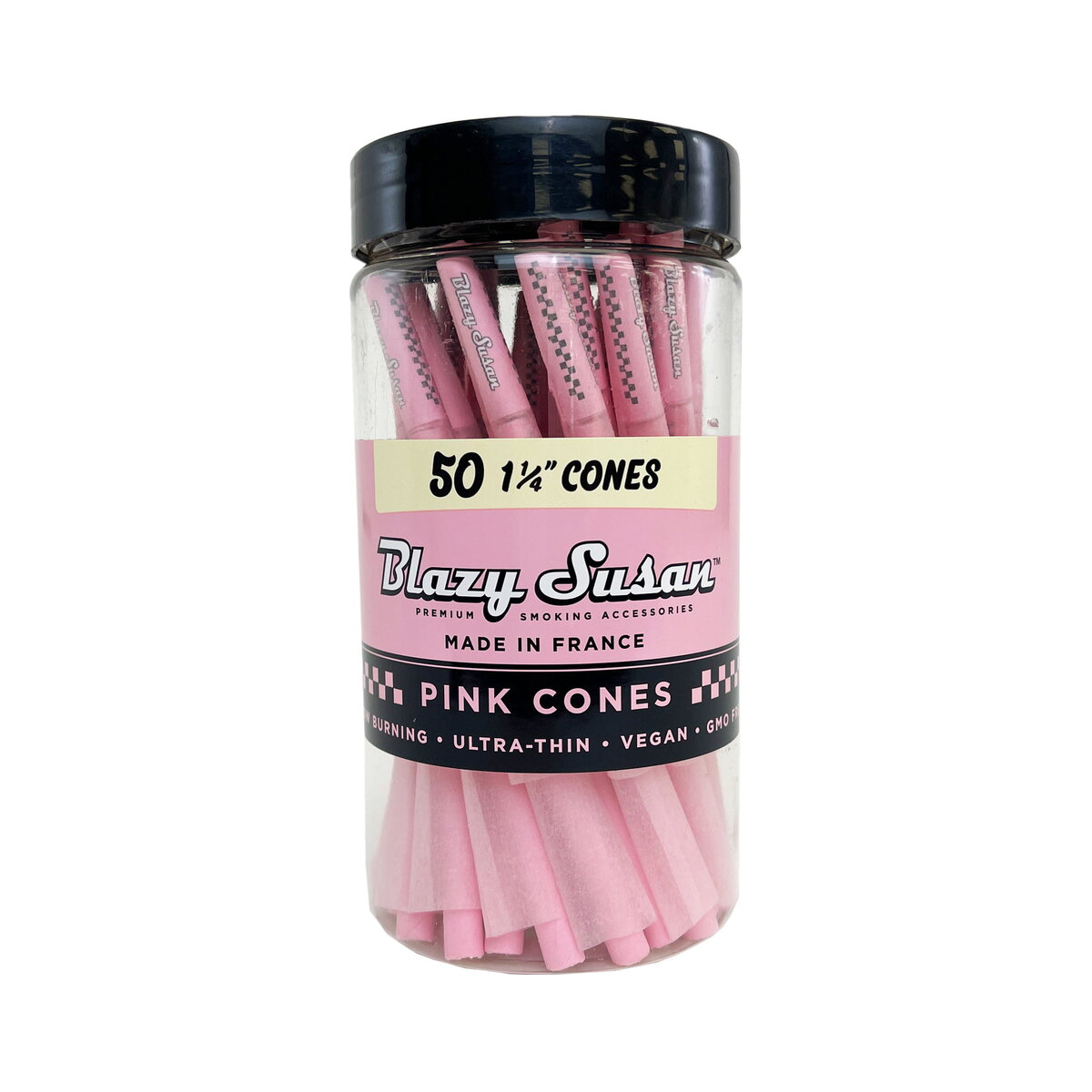 Blazy Susan 1 1/4 Size Premium Pink Cones 50 Pack
