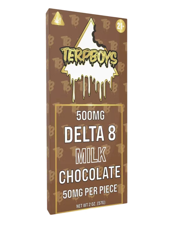 Terpboys 500mg Delta 8 Milk Chocolate Bar