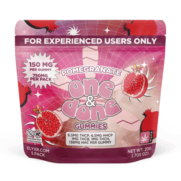 Extrax One and Done THC Gummy 150mg, 5 ct Pomegranate