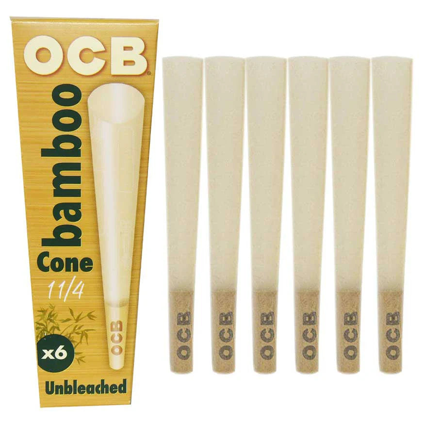 OCB Bamboo 1 1/4 Size Cones 6 Pack