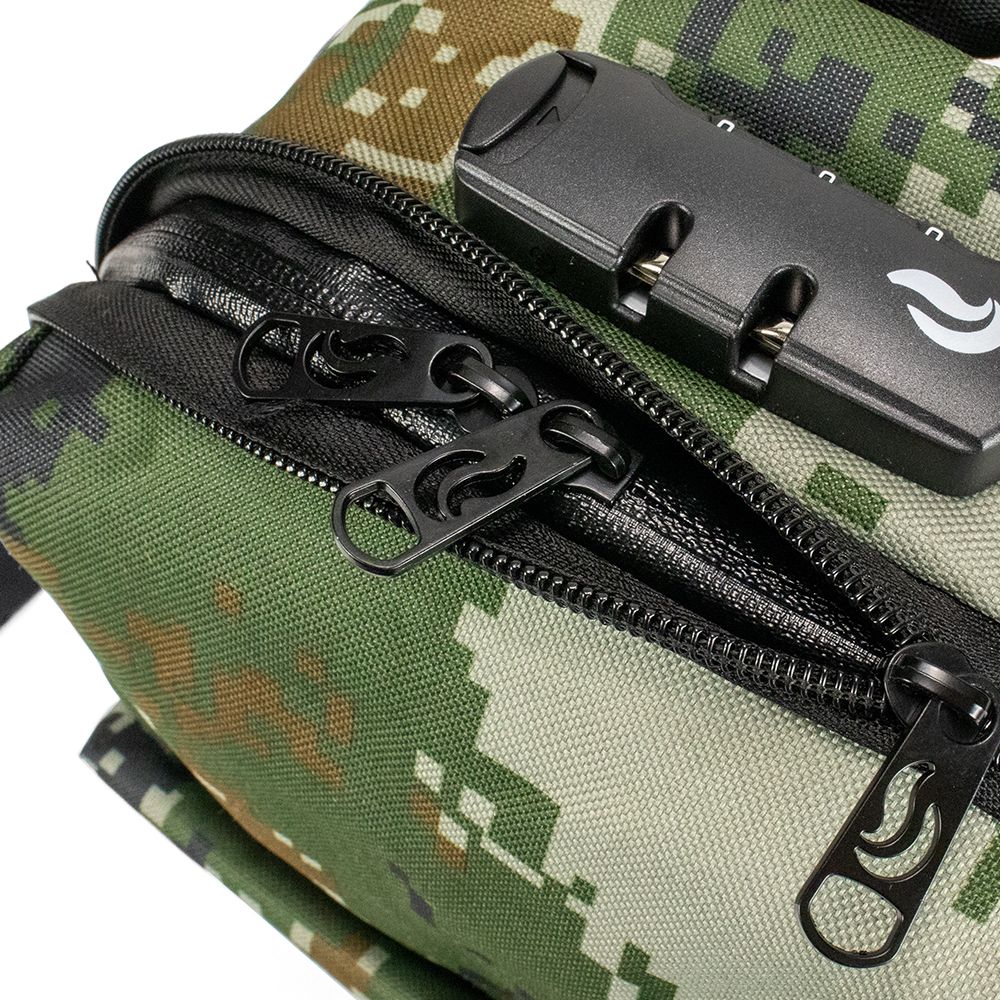 Skunk Lockable Green Pixelated Camo Backpack