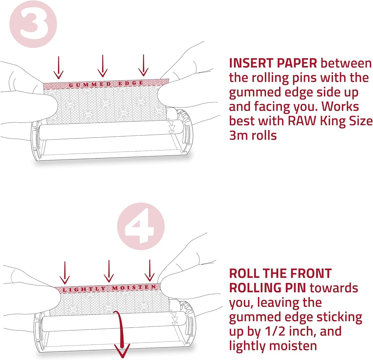 RAW Phatty 125 mm Crystal Clear Triple Strength Cigarette Rolling Paper Machine