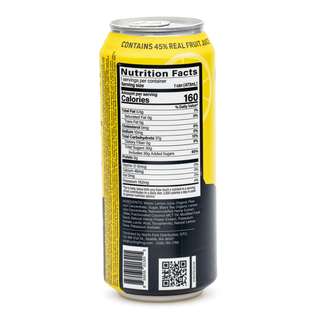 Cycling Frog - Sparkling Iced Tea Lemonade (THC CBD Seltzer)