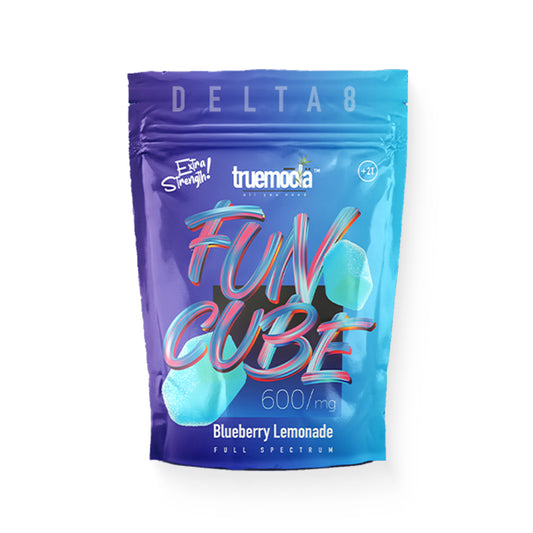 Truemoola Fun Cube Vegan D8 600mg Gummies  - Blueberry Lemonade