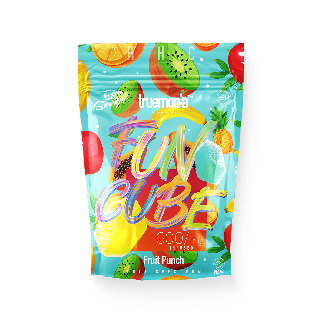 Truemoola Fun Cube Vegan HHC 600mg Gummies  - Fruit Punch