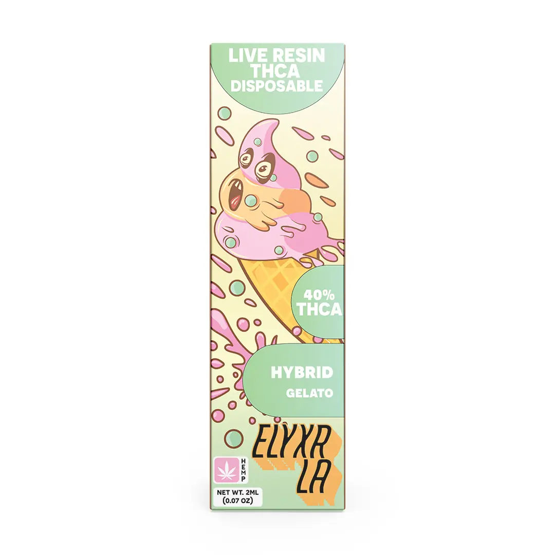 Elyxr LA Live Resin THC-A Disposable 2G- Hybrid Gelato