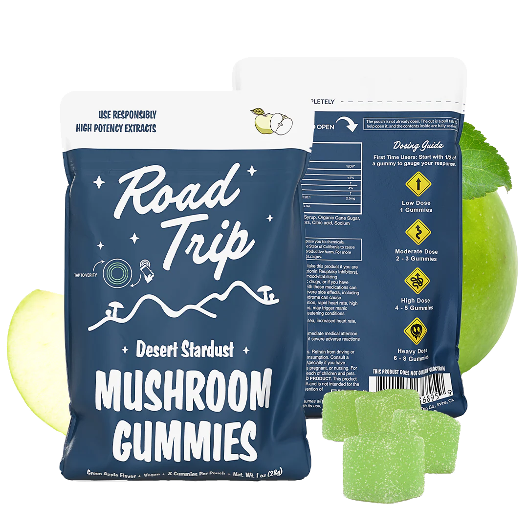 Road Trip Desert Stardust Mushroom Gummy- Green Apple