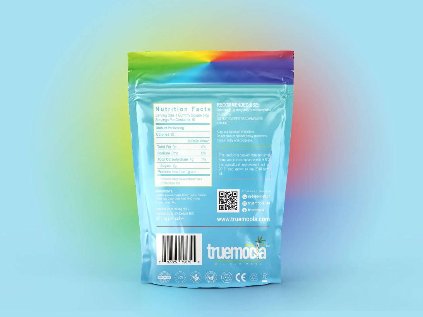 Truemoola - Rainbow HHC Gummies (600mg)