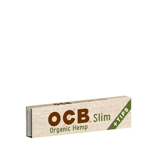 OCB Organic Hemp Slim Size Rolling Papers + Tips
