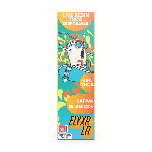 Elyxr LA - Live Resin THC-A Disposable - Orange Soda (Sativa) 2G