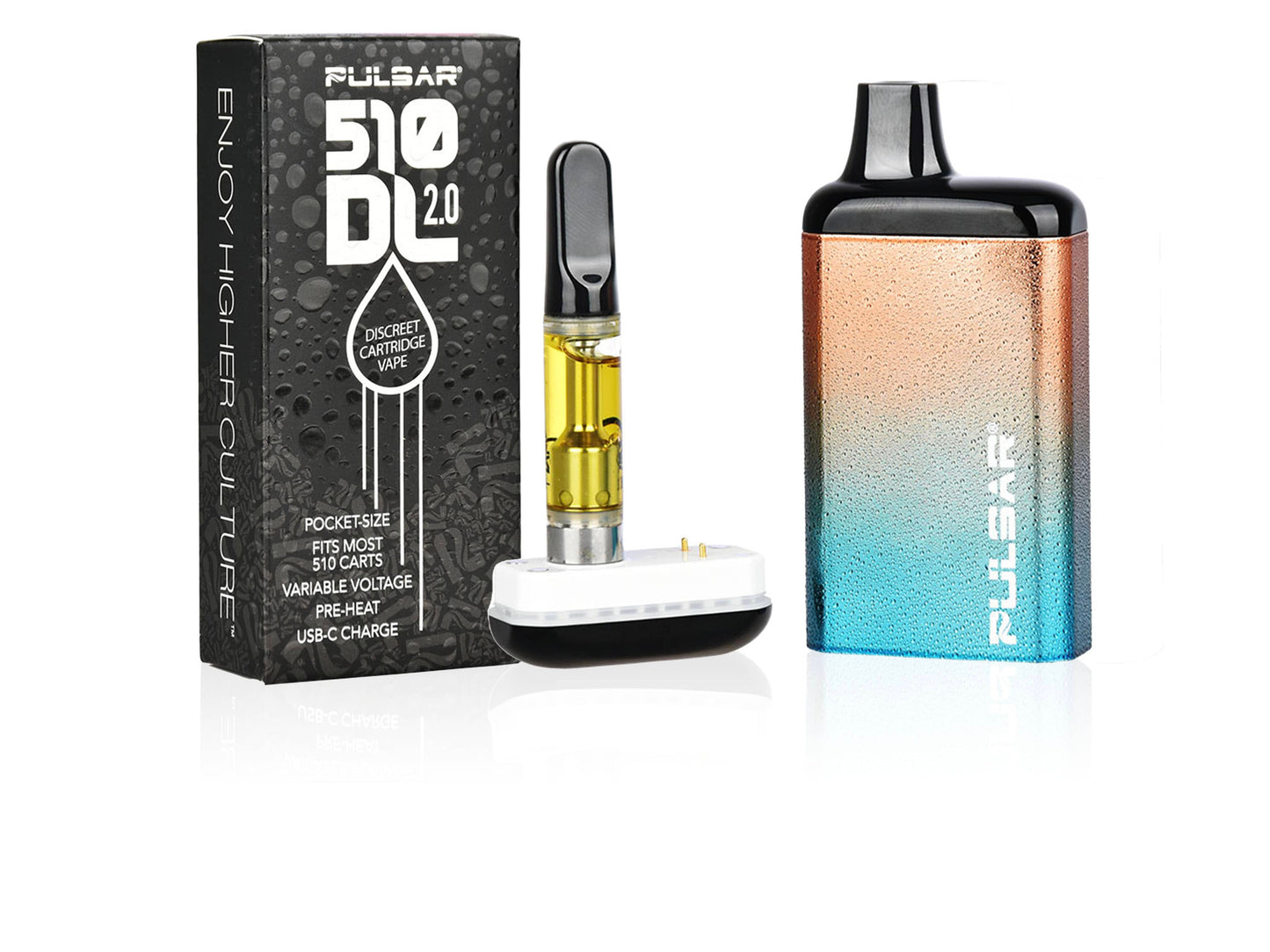 Pulsar 510 DL 2.0 Discreet Cartridge Vape - Mist Series (Baby Blue/Beige)
