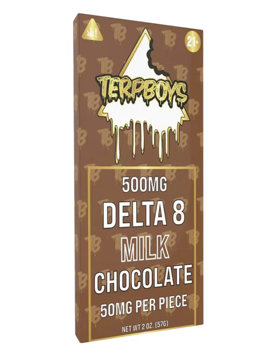 Terpboys 500mg Delta 8 Milk Chocolate Bar
