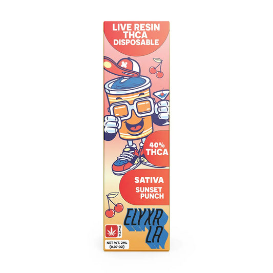 Elyxr LA - Live Resin THCa Disposable - Sunset Punch (Sativa) | 2 Grams