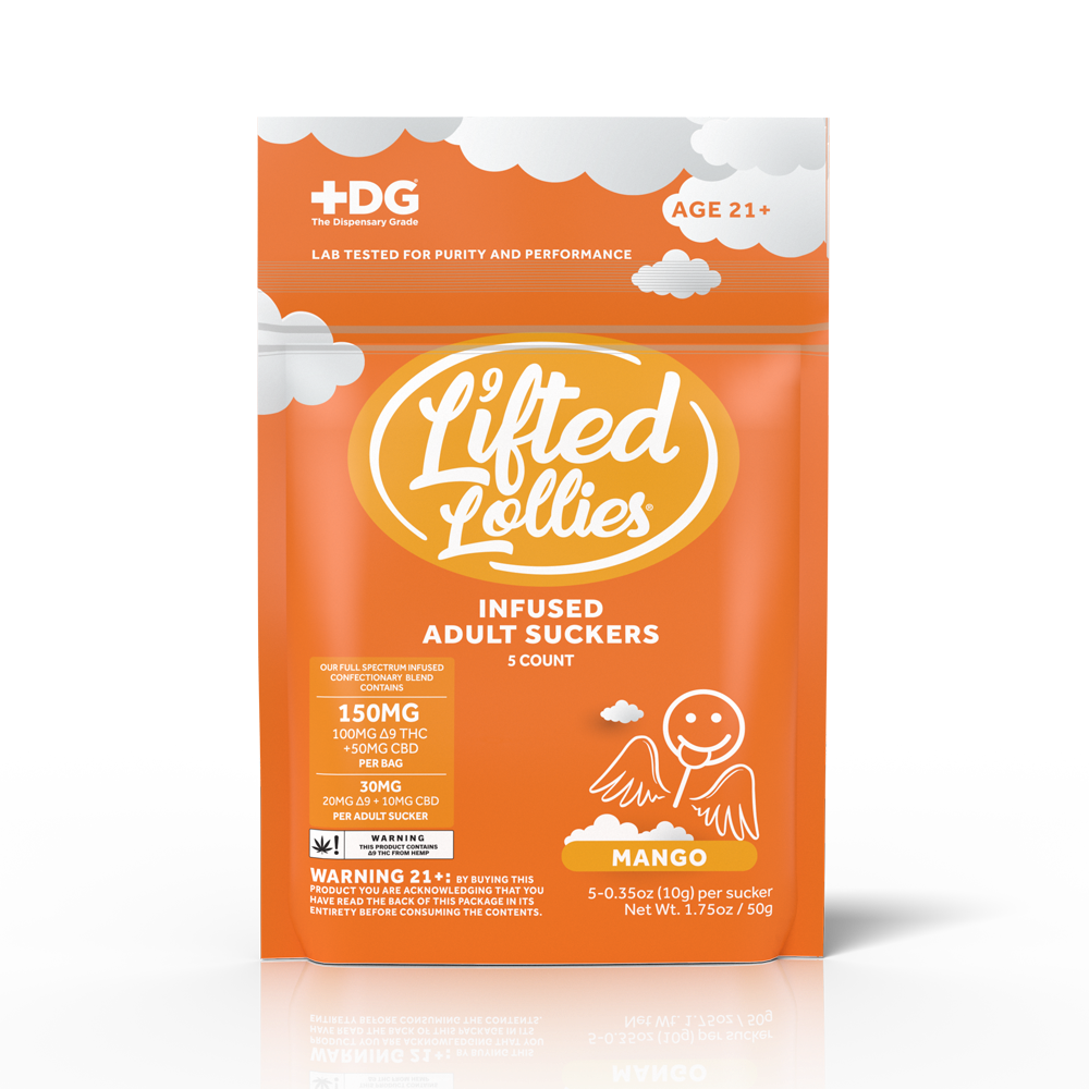 Lifted Lollies - Mango | 5 Pack (D9 20mg THC, 10mg CBD)