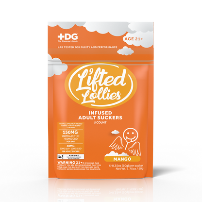 Lifted Lollies - Mango | 5 Pack (D9 20mg THC, 10mg CBD)