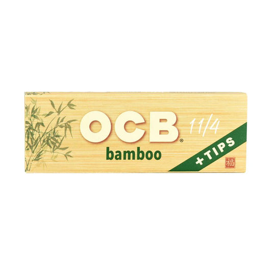 OCB Bamboo Rolling Paper and Tips 1 1/4 Size
