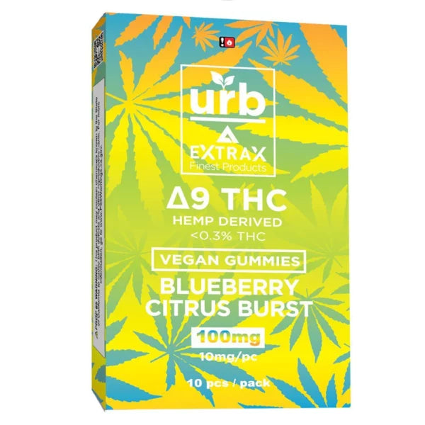 Urb X Delta Extrax D9 THC 10mg Gummies/ 10 pk- Blueberry Citrus Burst