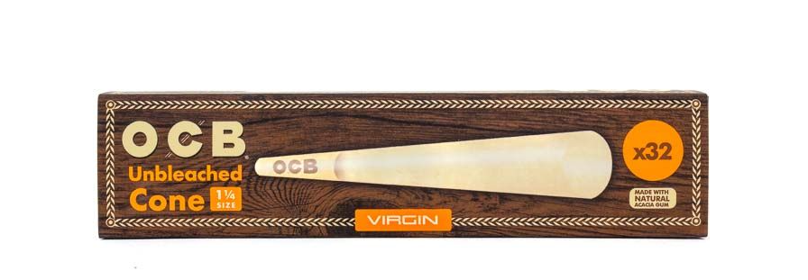 OCB Unbleached Cones (1 1/4 Size) 32 Pack