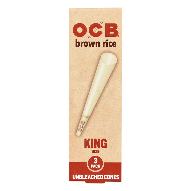 OCB Brown Rice Cones King Size 3 Pack