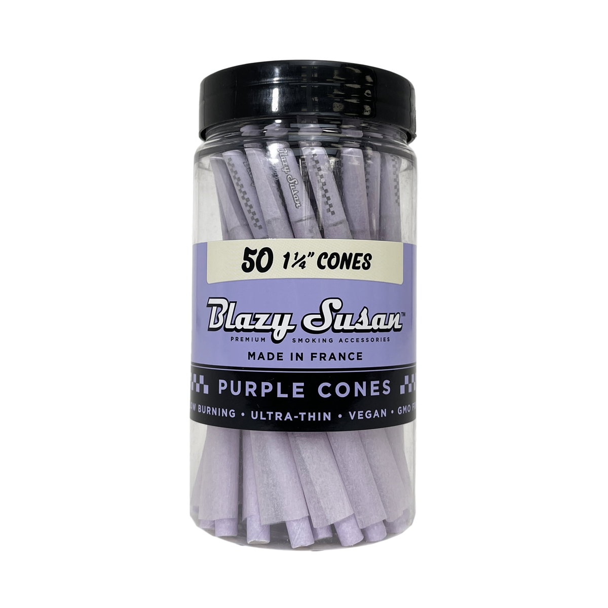 Blazy Susan (1 1/4 Size) Premium Purple Cones - 50 Pack